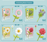 Display box 8-in-1 bouquet building blocks 8PCS